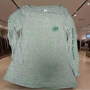 NFL Green Bay Packers Women's 
Gray Long Sleeve Tee  SIZE Large